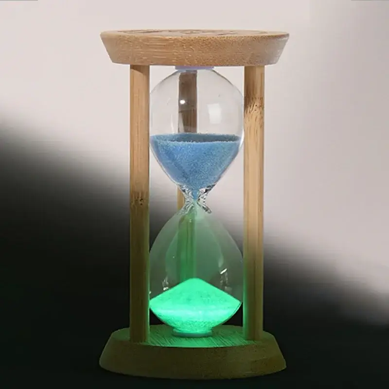 Luminous wooden hourglass for creative timer and decoration Super Prix