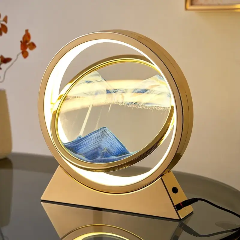 Promotion Saisonnière Creative table lamp with decorative 3d quicksand