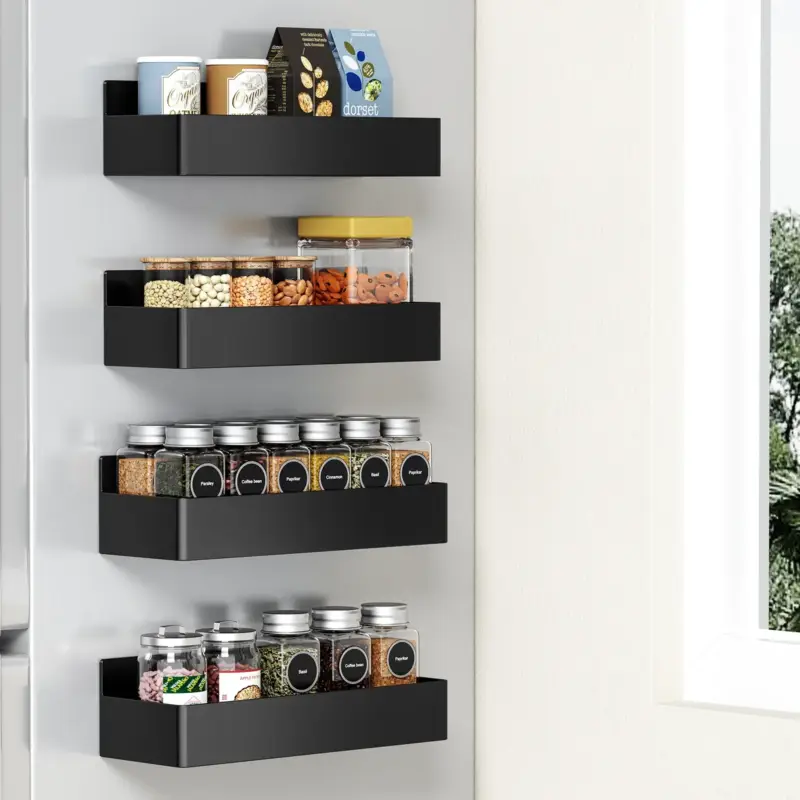 Set of 4 magnetic shelves for spice storage Prix Réduit
