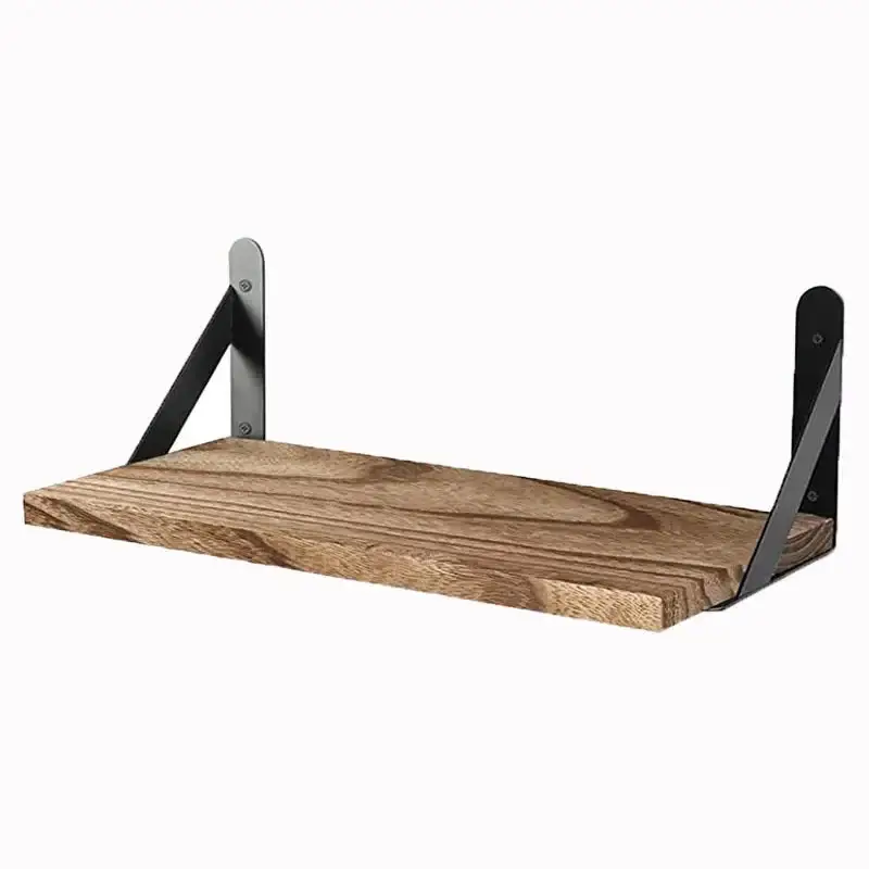 Promotion Simple design solid wood wall shelves for hanging storage