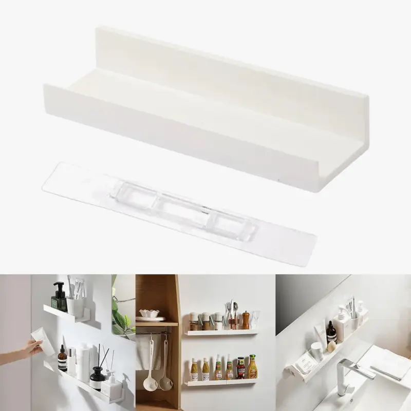 Nouveauté No-drill wall shelf for shower storage