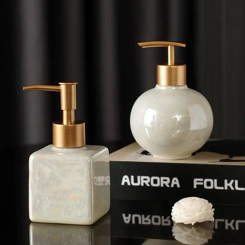 Jusqu'à Épuisement Des Stocks Empty ceramic pump bottles for cosmetics and disinfectant