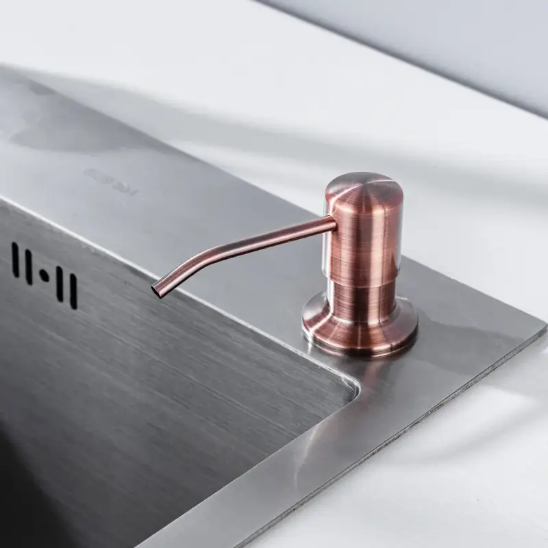 Stainless steel and bronze soap dispenser for kitchen Usine Directe