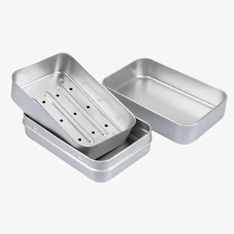 Authentique Aluminum soap dish with practical leak-proof seal for travelers