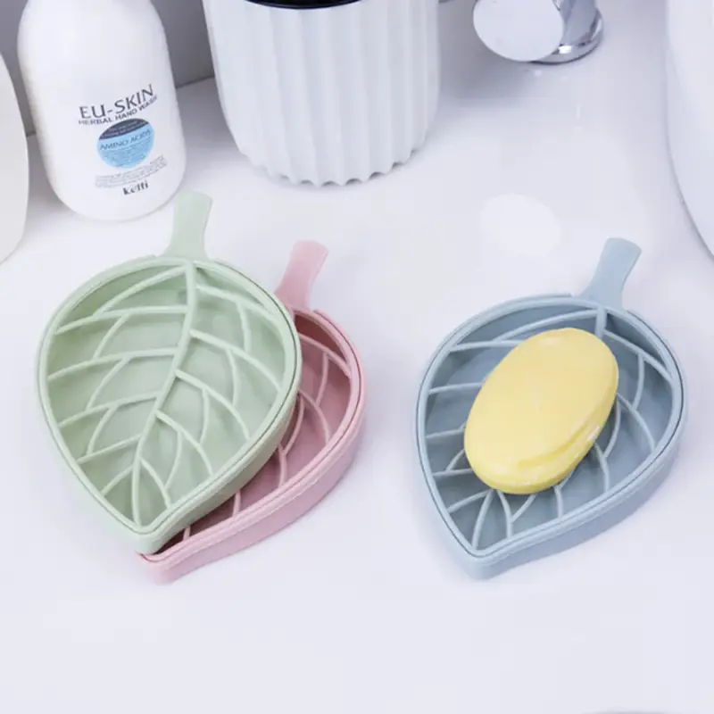 Portable leaf-shaped double-layer soap box Expédié Aujourd&rsquo;hui