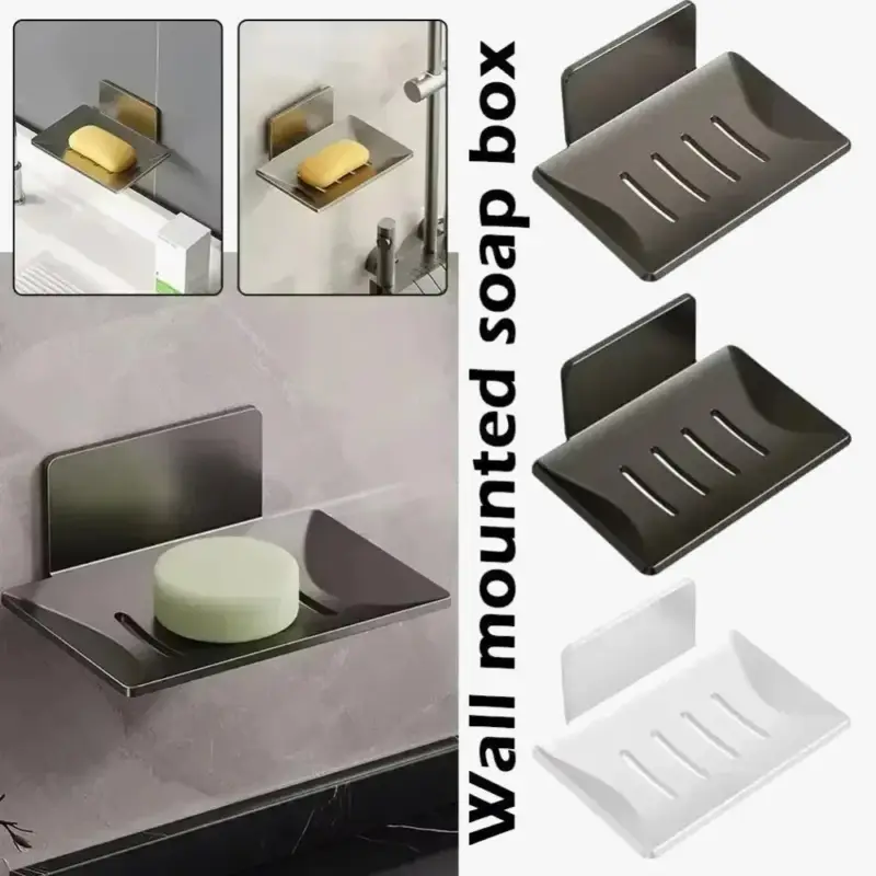Self-adhesive stainless steel soap dish with drain for shower and k… Dernier Modèle