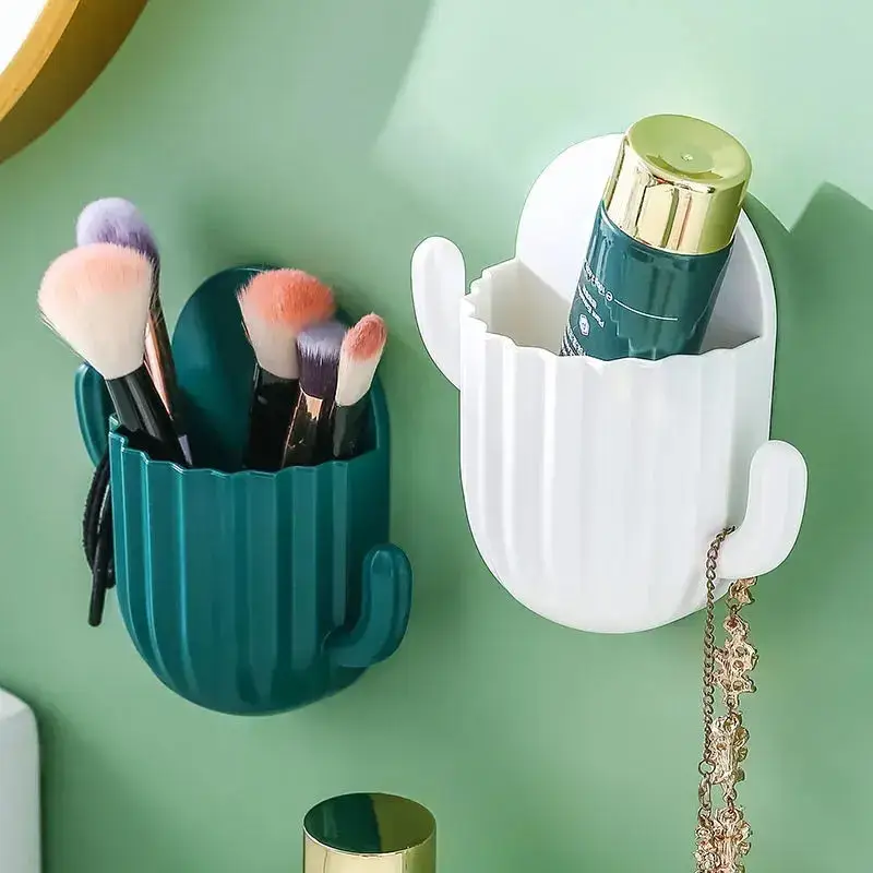 Achat Immédiat Cactus self-adhesive wall mount for toothbrush and toothpaste storage