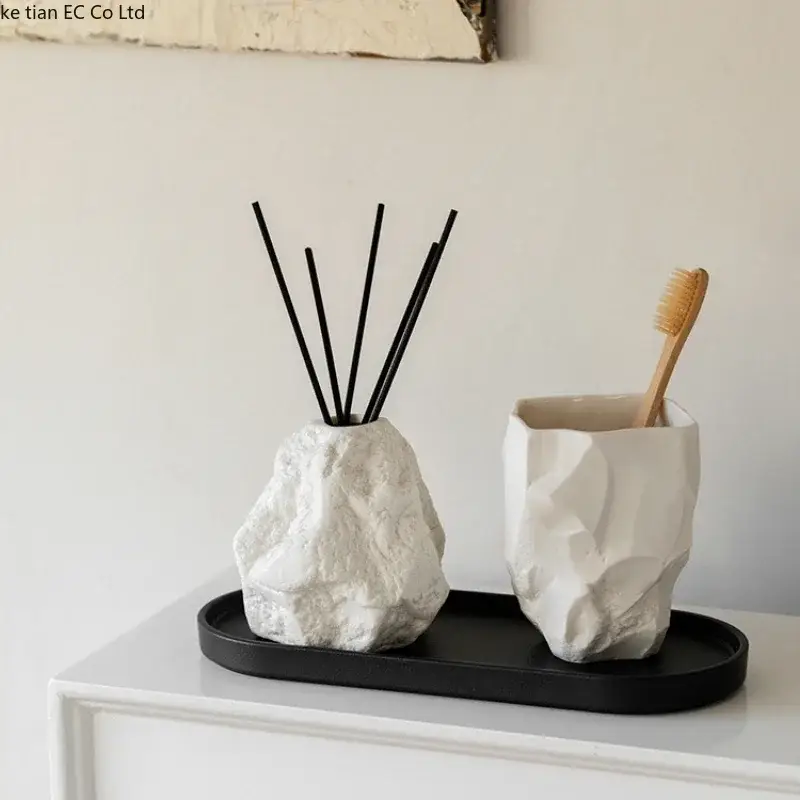 Rock shaped mouthwash cup for bathroom accessories Offre Exclusive