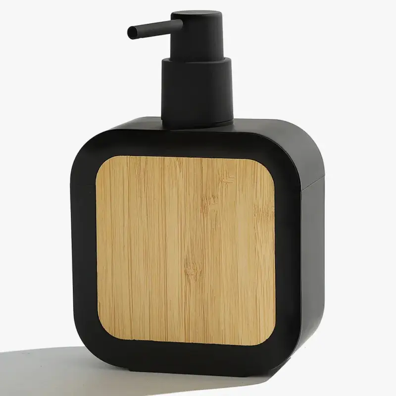 Authentique Elegant soap dispenser with bamboo decoration and rust-resistant pump