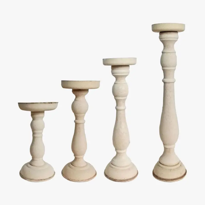 Unfinished candlestick holder for decoration and photography Réduction