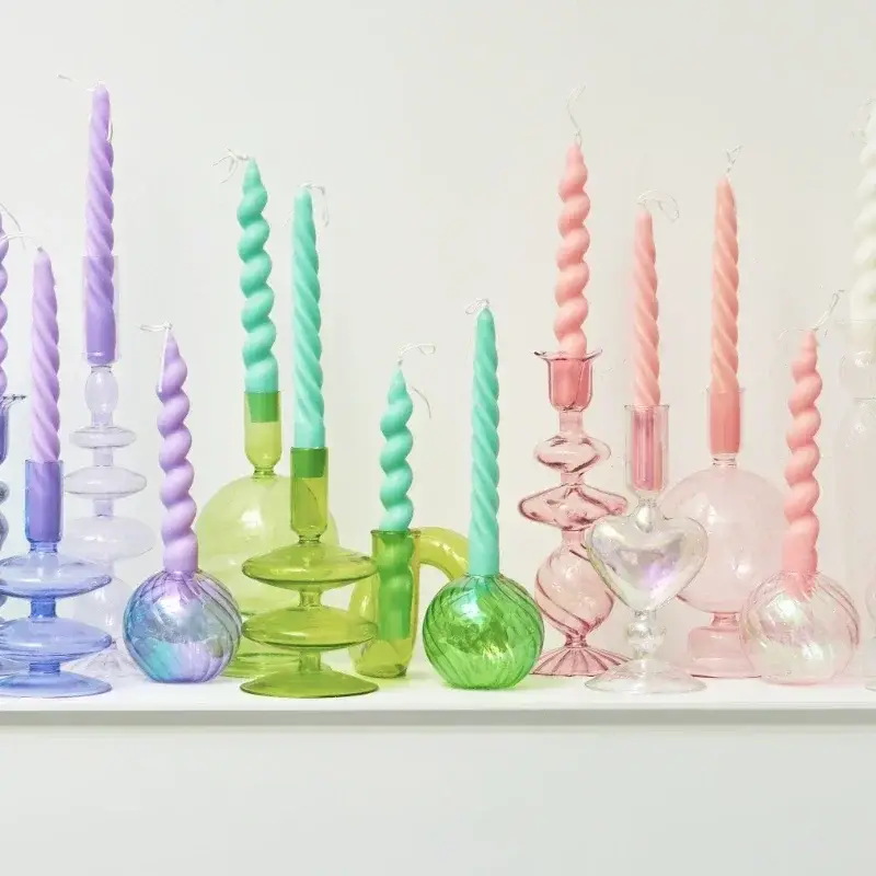 Pas Cher Decorative glass candle holders for weddings and home decor