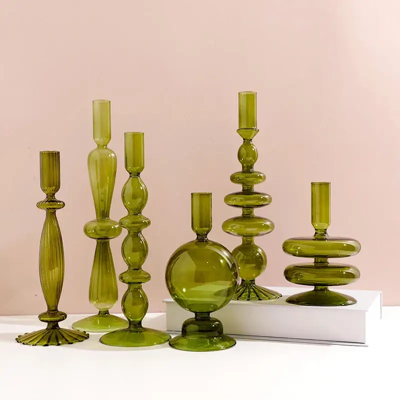 Bon Plan European glass candle holder for decoration and weddings