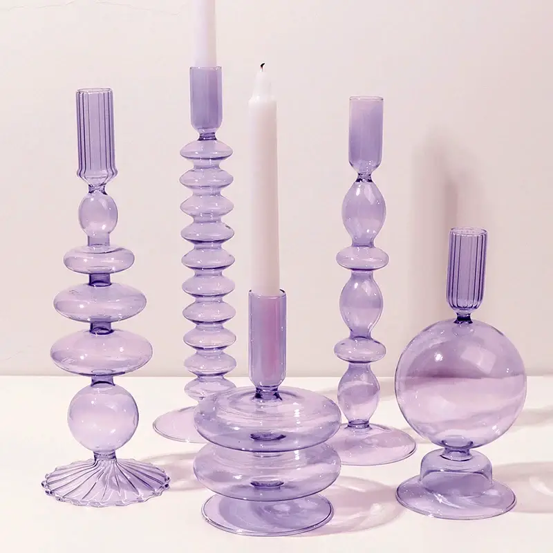 Offre Limitée Glass candle holder for romantic and festive decoration