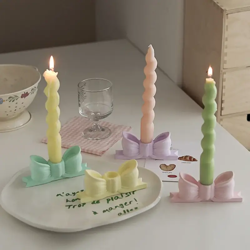 Vintage korean decorative bow-shaped candle holder Certifié