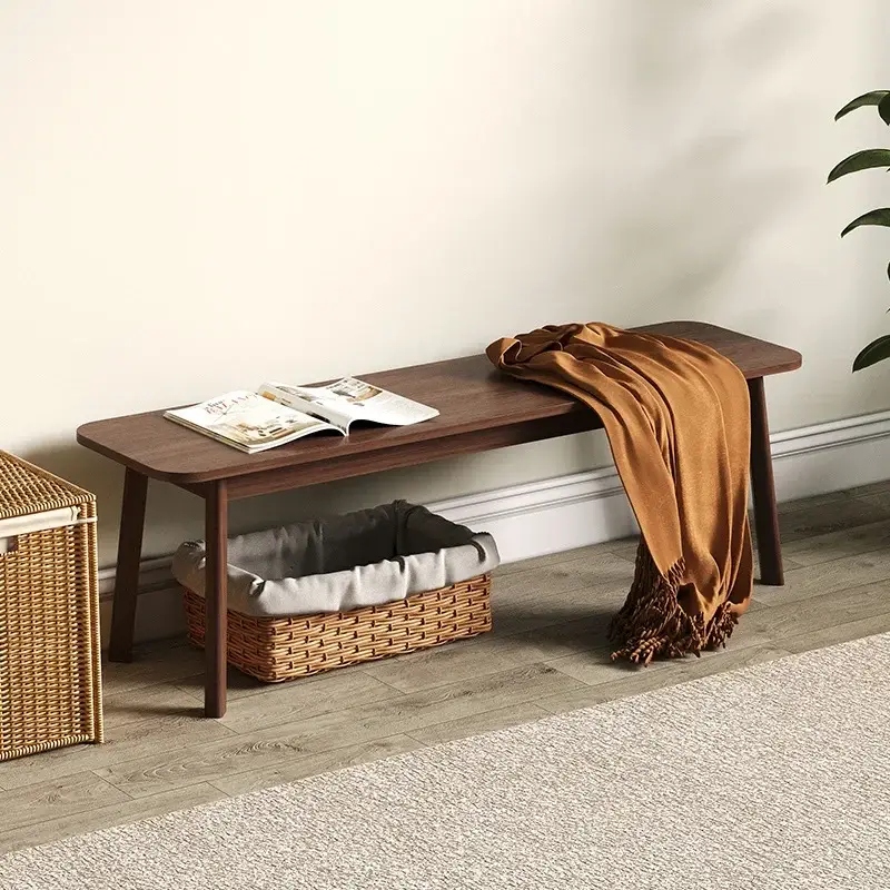 Walnut stool for dining room and fitting room chinese style Jusqu'à Épuisement Des Stocks