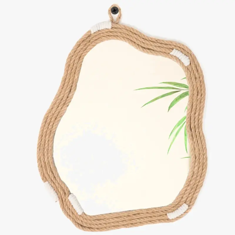 Handwoven nordic decorative wall mirror creative and original Commande En Gros