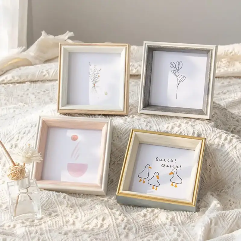 Decorative nordic style square resin photo frame for wall hanging Dernière Chance