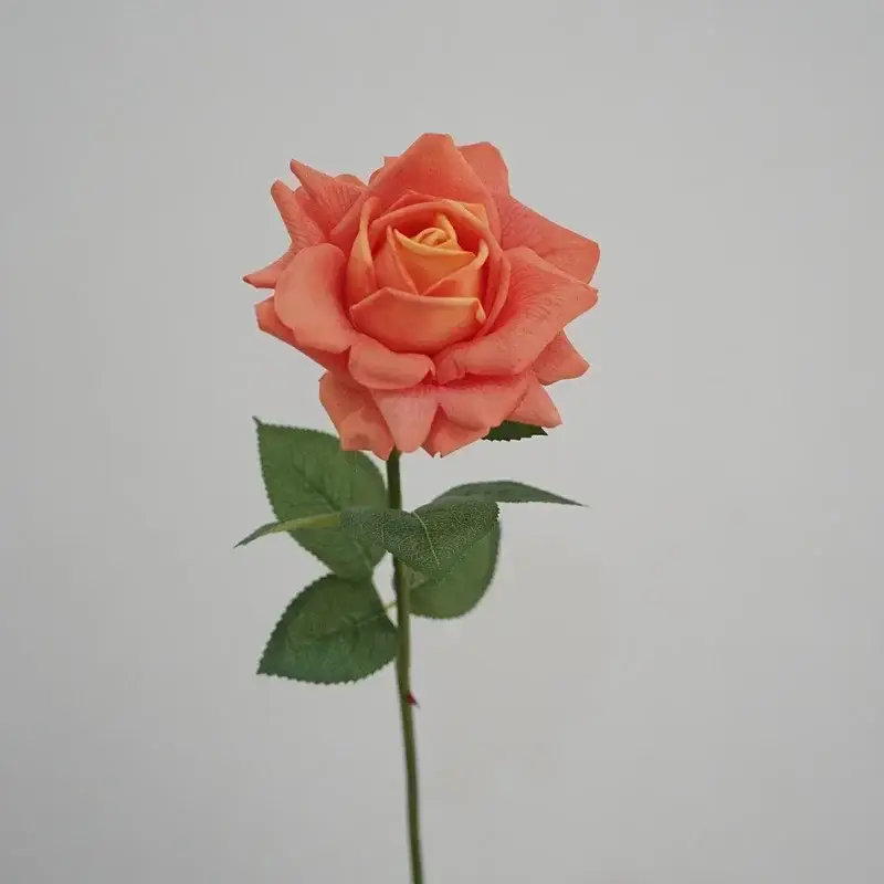 Artificial latex rose branch for decoration and gifts Solde