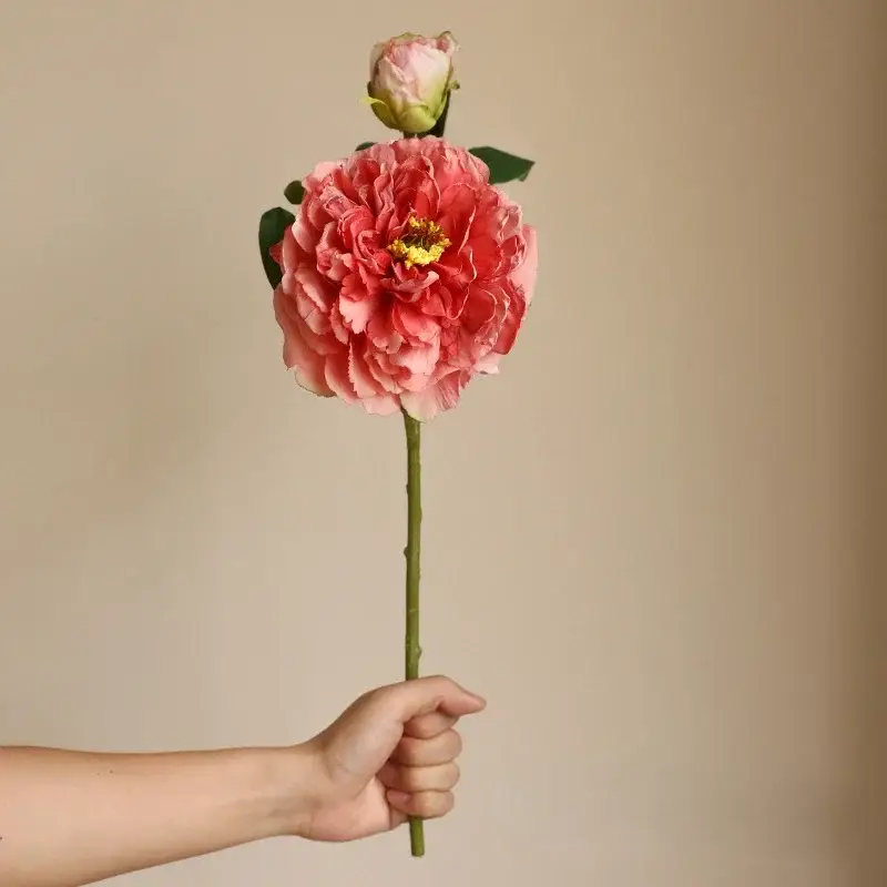 Artificial silk peony plant for interior decoration realistic flowers Meilleure Vente