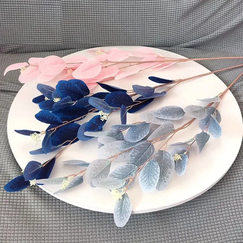 Artificial silk eucalyptus leaf branches for floral decoration Offre Spéciale