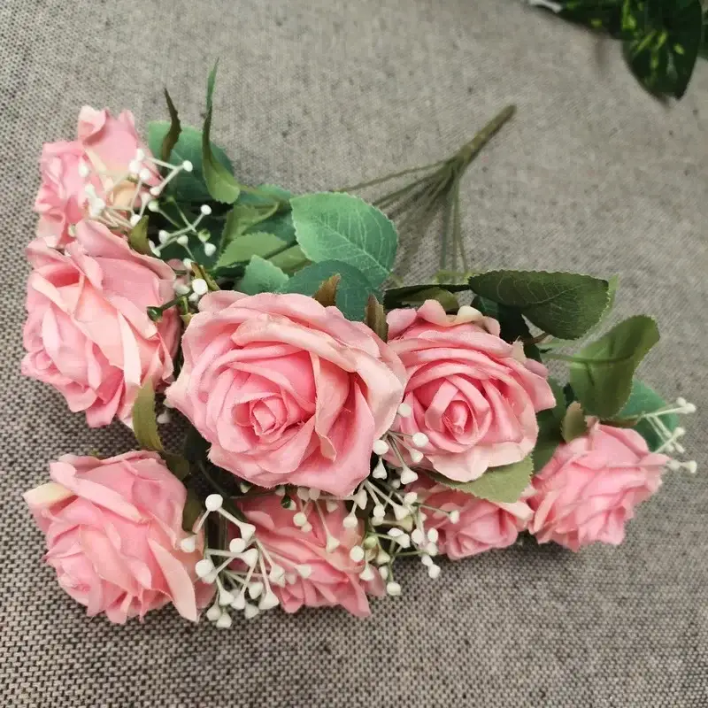 Petit Prix Silk rose bouquet for wedding and party decoration