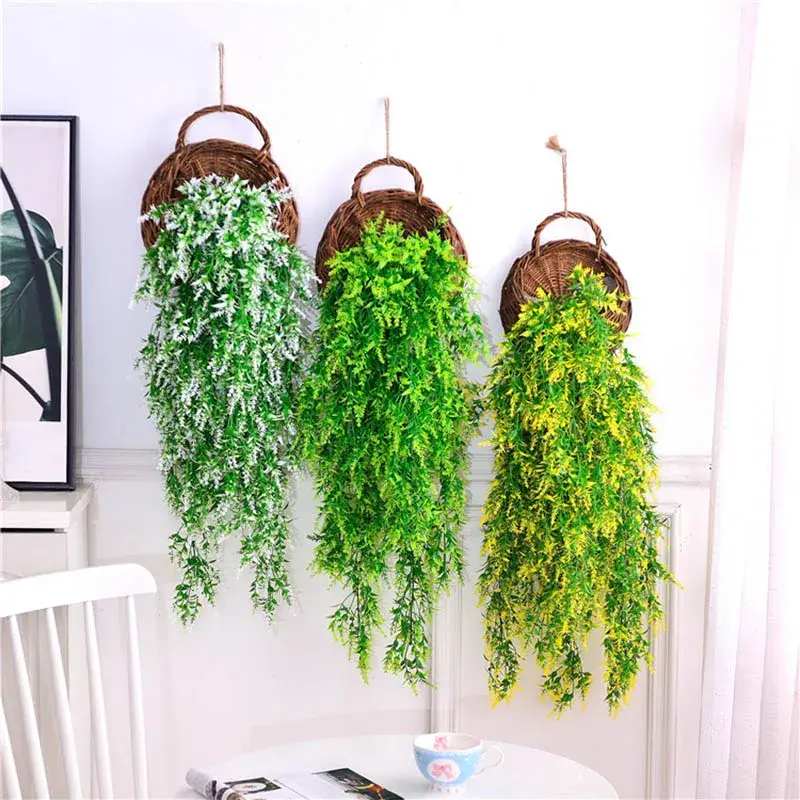 Réduction Decorative hanging lavender rattan plant from provence