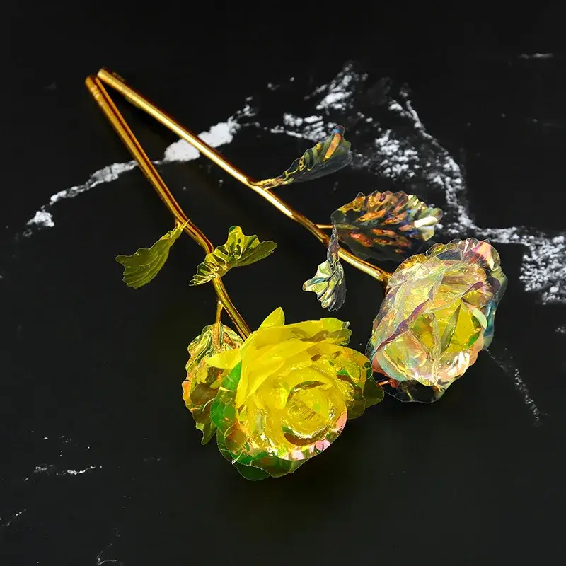 Satisfait Ou Remboursé Handcrafted foil rose flower for valentine's day