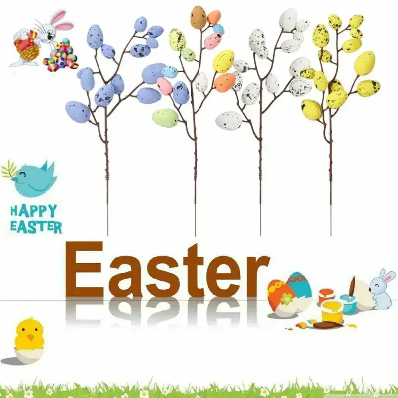 Easter decorations with branches and colourful eggs 2025 Prix Choc