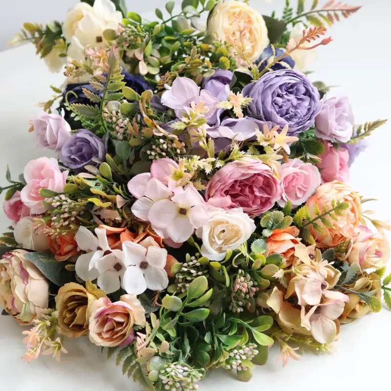 Artificial flower bouquet for wedding and event decoration Populaire