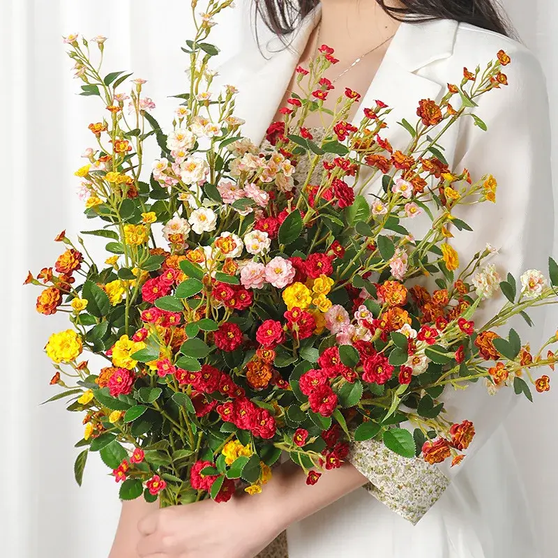 Artificial silk rose bouquet for vintage decor Bon Marché