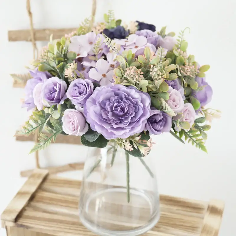 Prix Bas Artificial peony bouquet for weddings and decoration