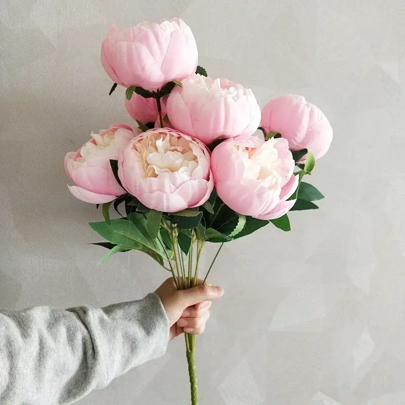 Haute Qualité Artificial peony bouquets for elegant home decoration