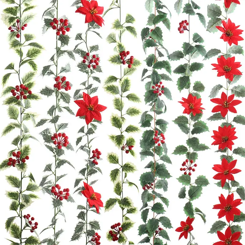 Artificial leaf garland for christmas decoration Expédition Rapide