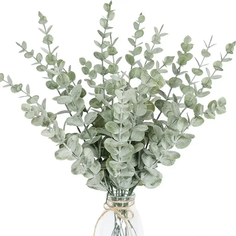 Acheter En Ligne Set of 10 artificial eucalyptus leaves for decoration and bouquets