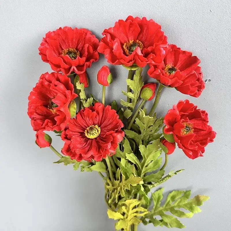 Usine Directe Set of 2 artificial poppies for party and festival decoration
