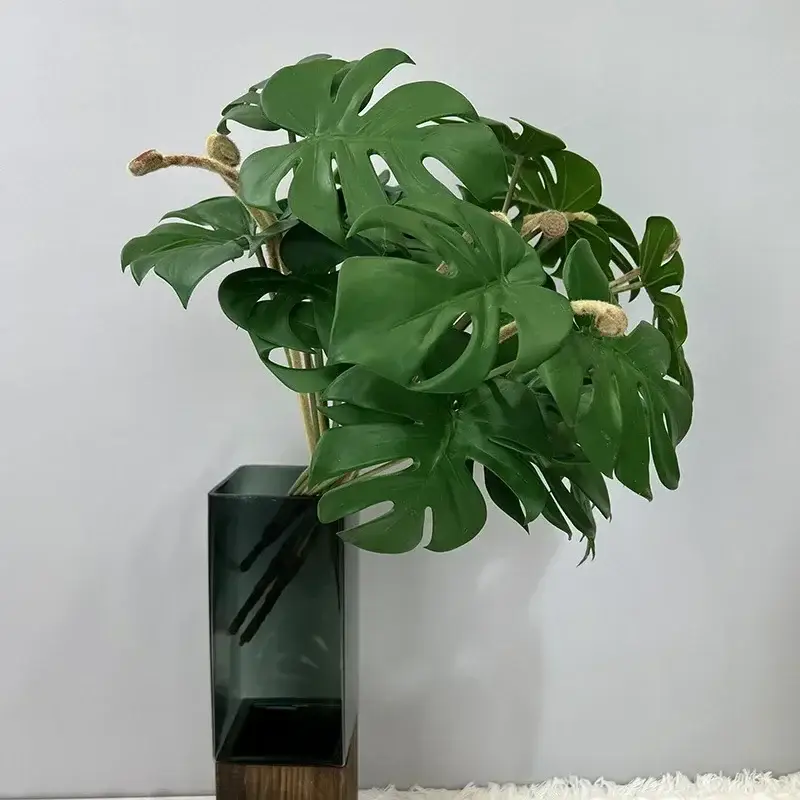 Artificial monstera leaves for indoor decoration green plants Meilleur Prix