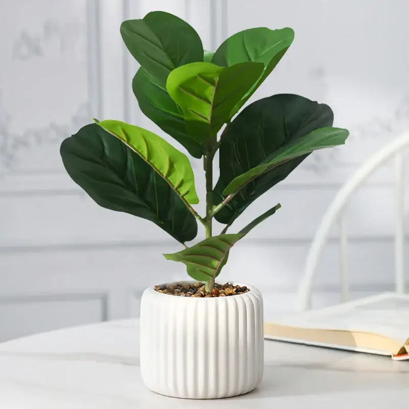 Marque Faux ficus artificial tree tropical plastic plant for interior deco…