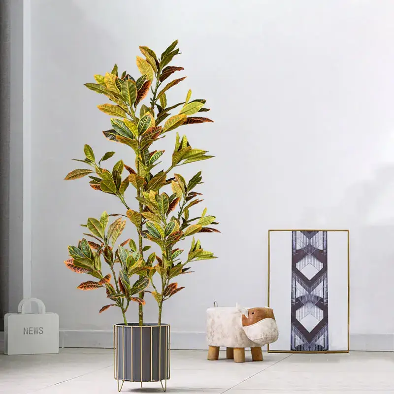Large artificial tropical rubber tree for indoor and outdoor decora... Solde