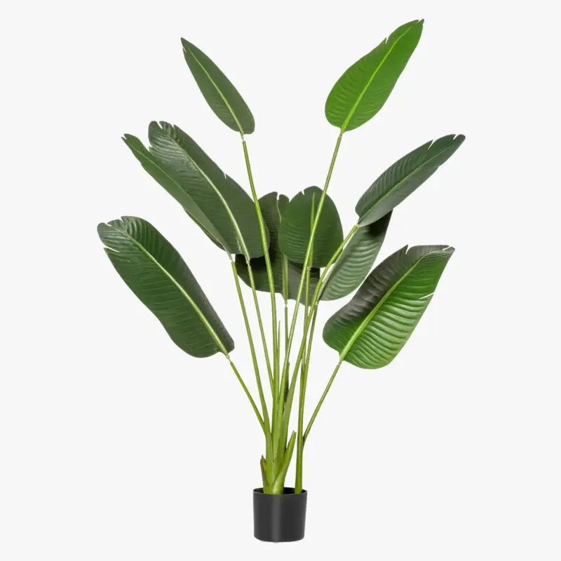 Réduction Artificial banana tree with pot and realistic leaves for indoor dec...