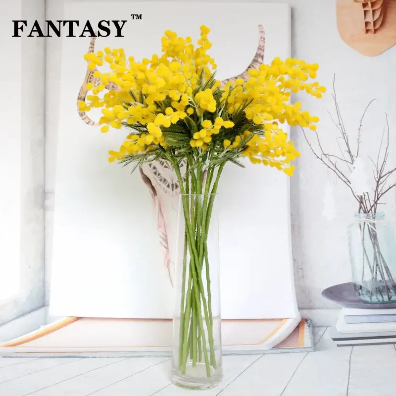 Nouvelle Collection Artificial acacia branch with flowers for indoor wedding decoration