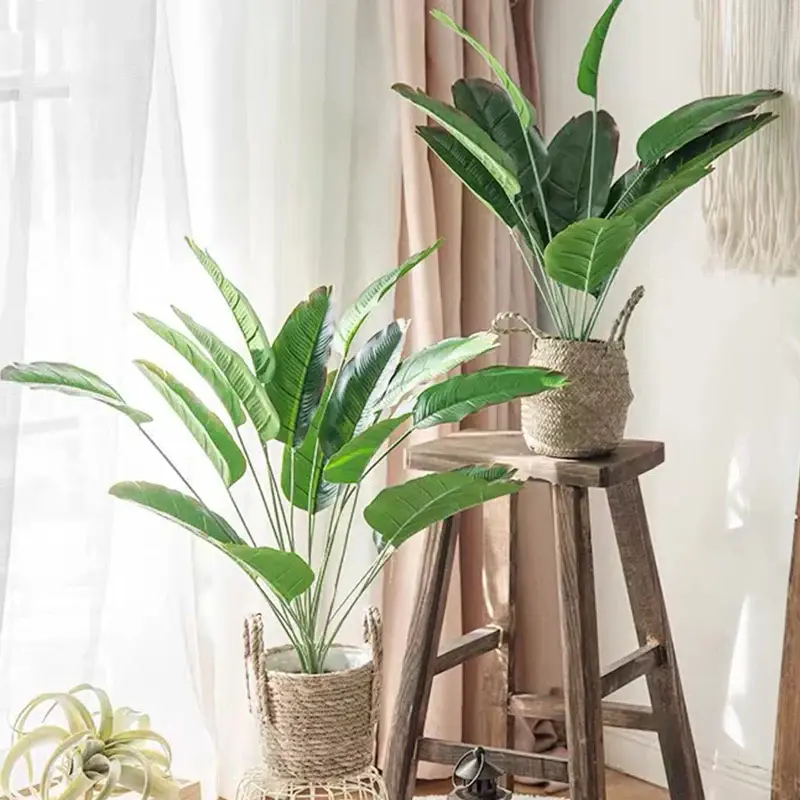Offre Du Jour Large artificial banana tree with tropical leaves for indoor and ou...