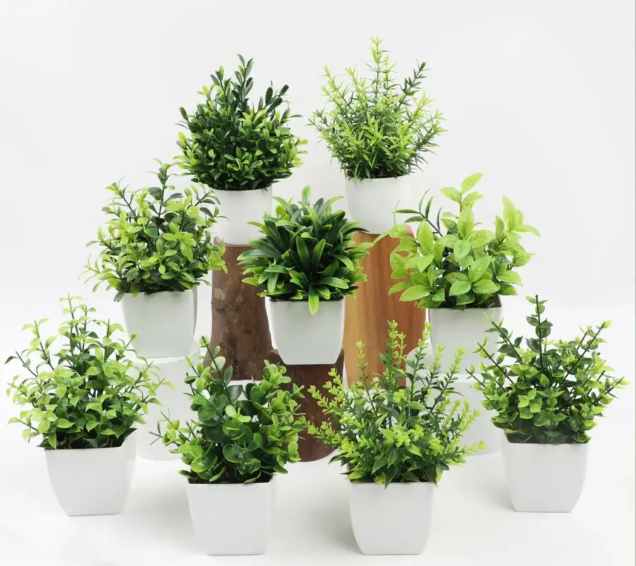 Artificial potted eucalyptus and rosemary decorative plants Bon Marché