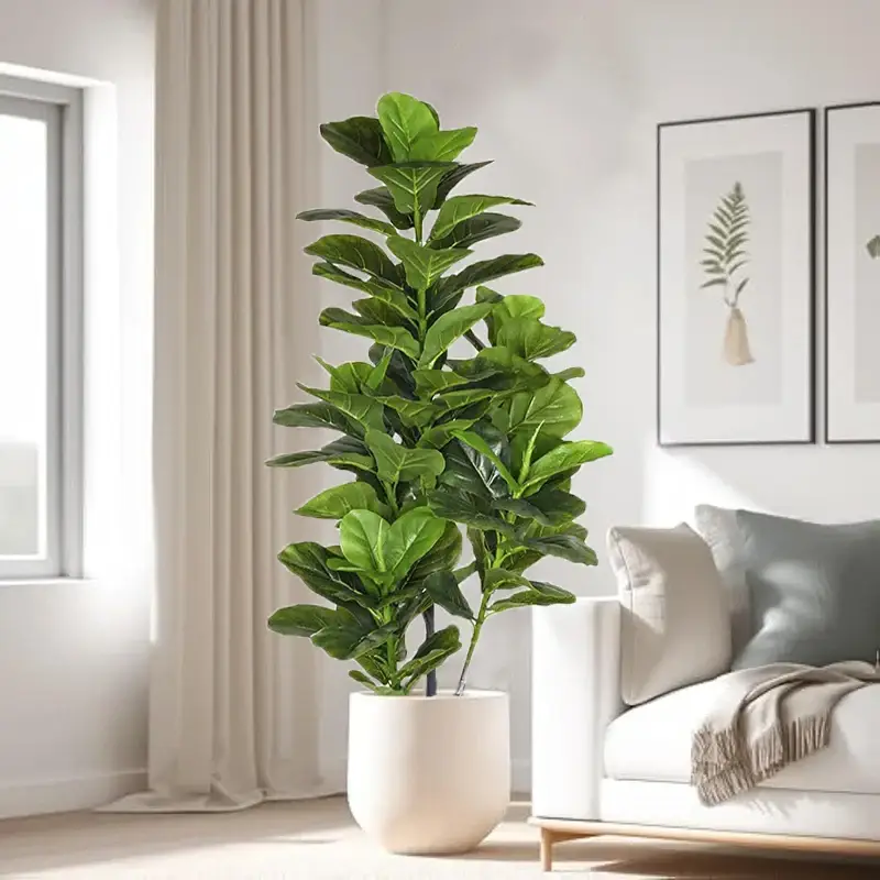 Commande En Gros Artificial tropical tree with large plastic branches and leaves