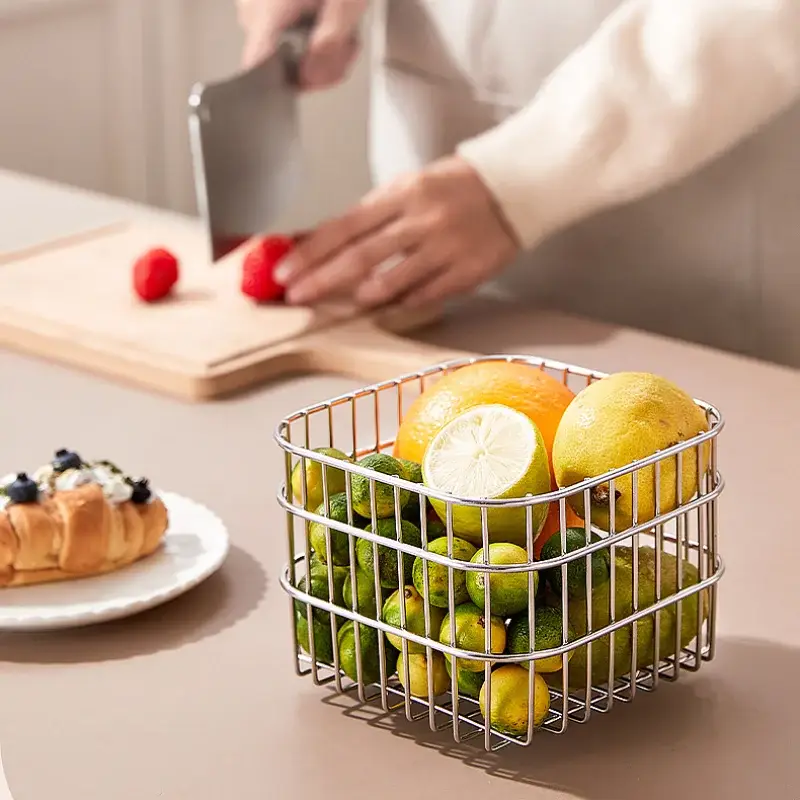 Stainless steel fruit and vegetable storage basket Retour Gratuit