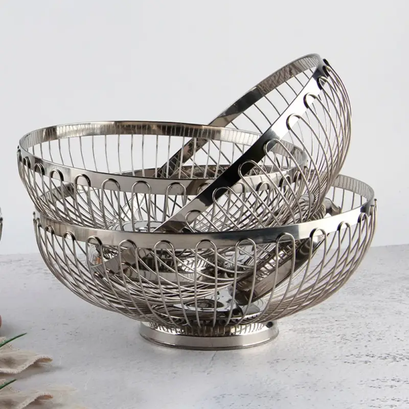Stainless steel fruit basket for fresh vegetables and storage Acheter En Ligne