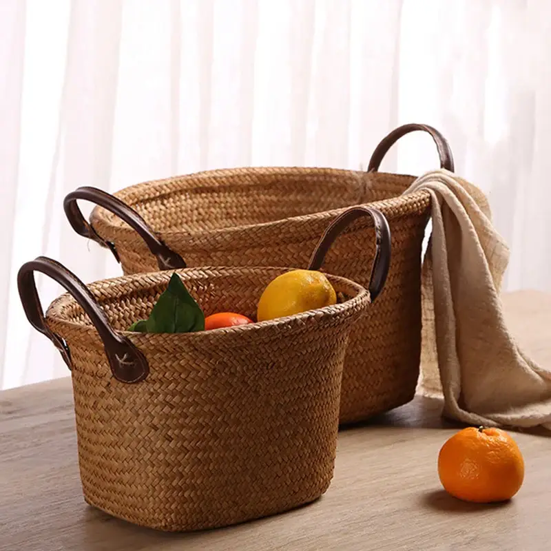 Achetez Aujourd'hui Handmade foldable wicker and seagrass storage basket