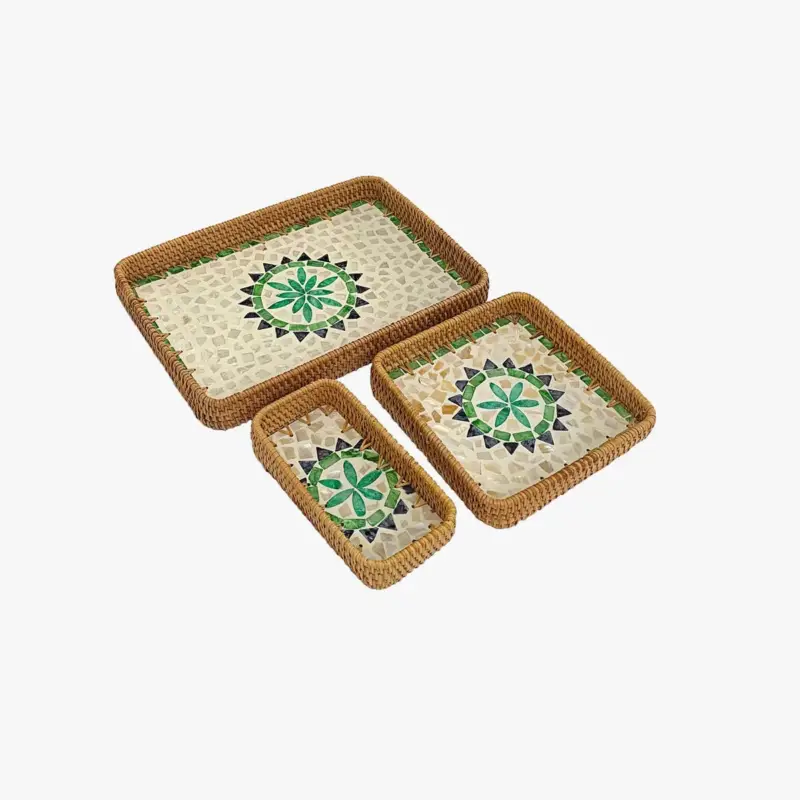 Dernier Modèle Woven rattan storage basket for food and decoration