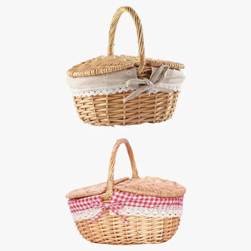 Handwoven wicker picnic basket for outdoor use Must-Have