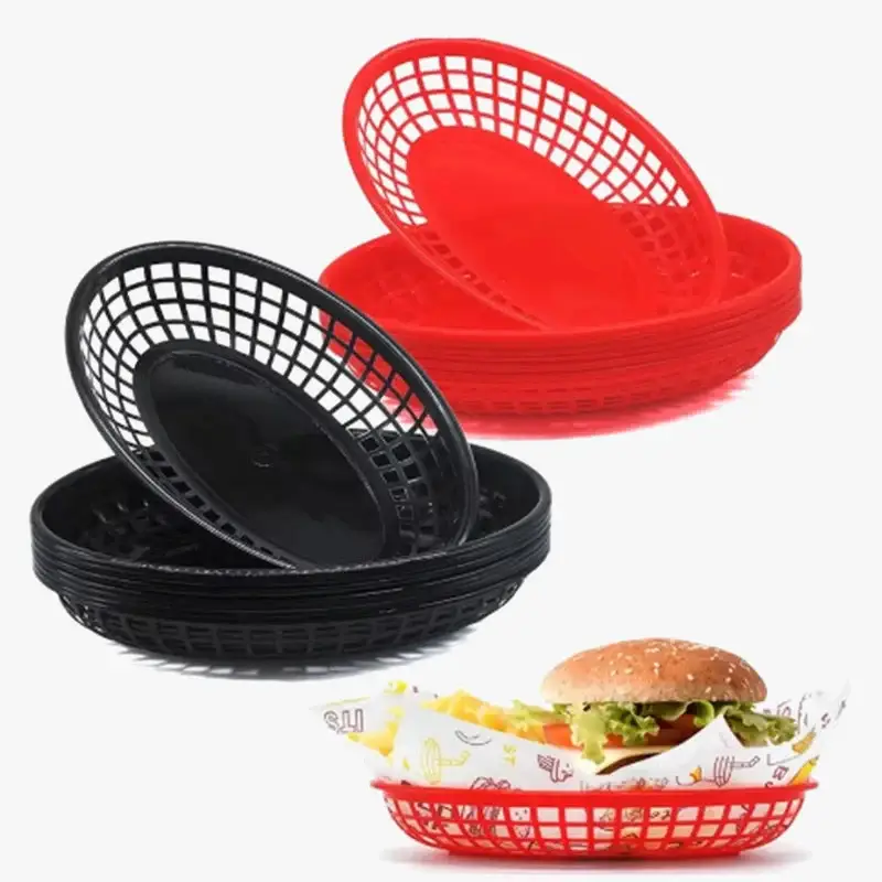 Set of 10 oval snack and serving baskets Nouveauté