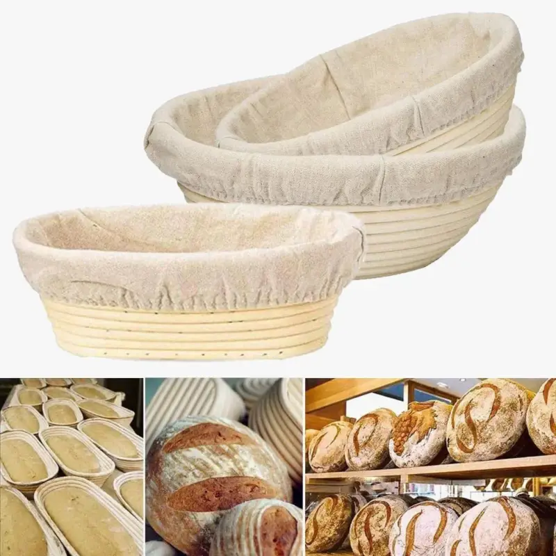 Commande En Gros Woven rattan bread basket and indonesian proofing basket